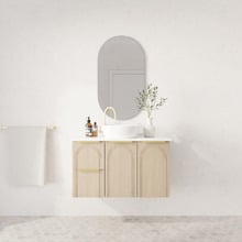 Arco 900mm Wall Hung Single Vanity with Solid Surface Countertop
